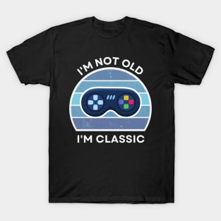 I'm not old, I'm Classic | Game Controller | Retro Hardware | Vintage Sunset | '80s '90s Video Gaming T-Shirt